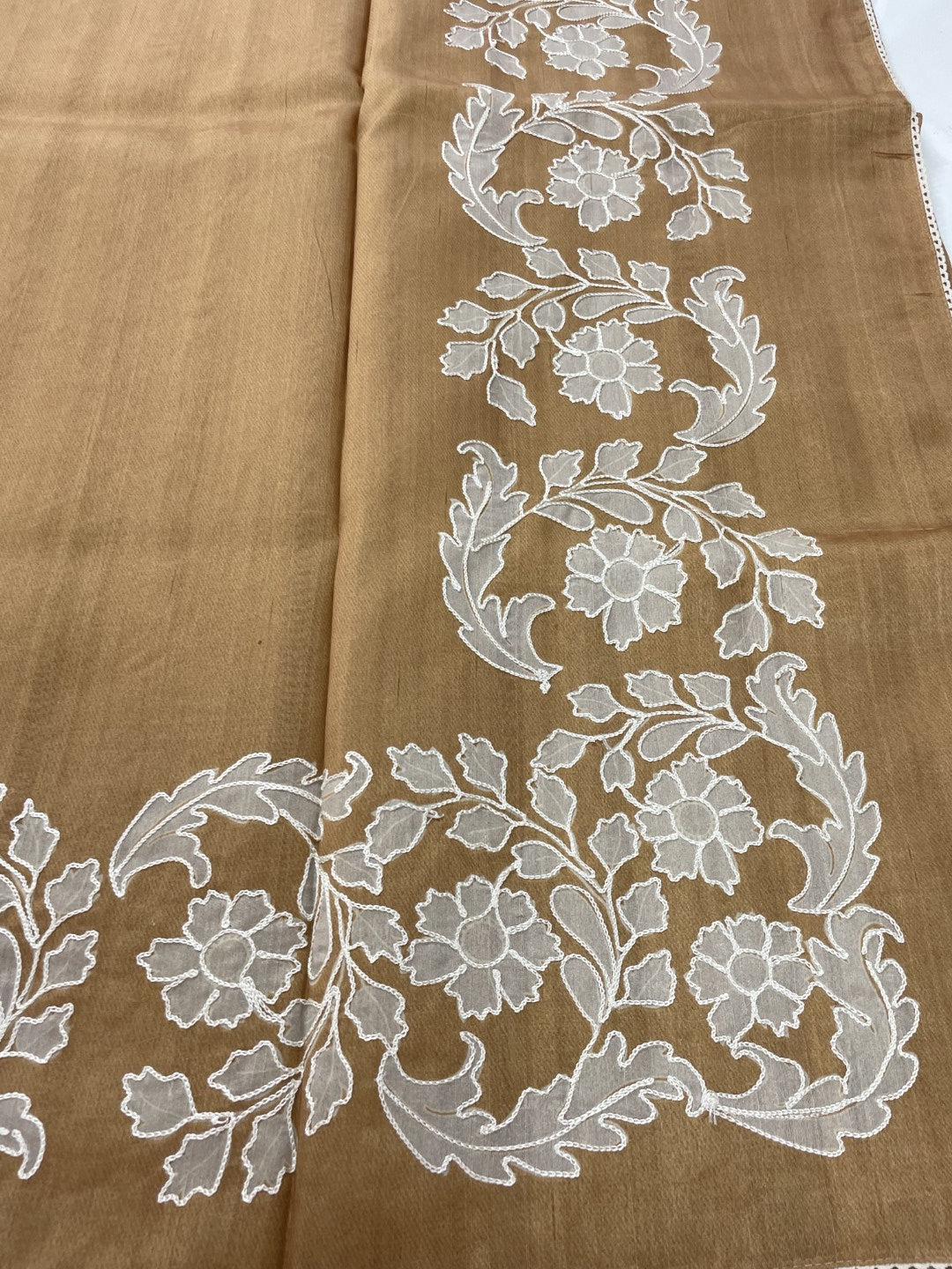 Green Embroidered Semi Tussar Saree