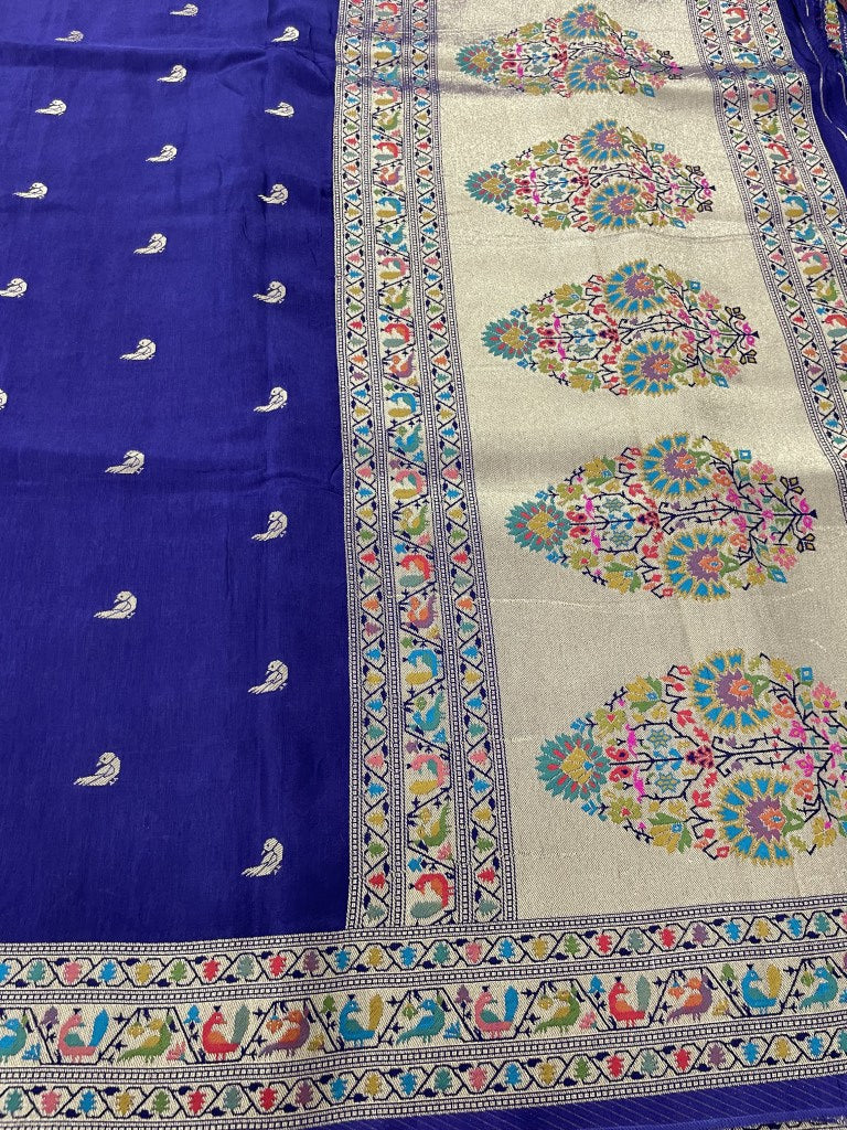 Purple Paithani Pallu Viscose Crepe Silk Saree