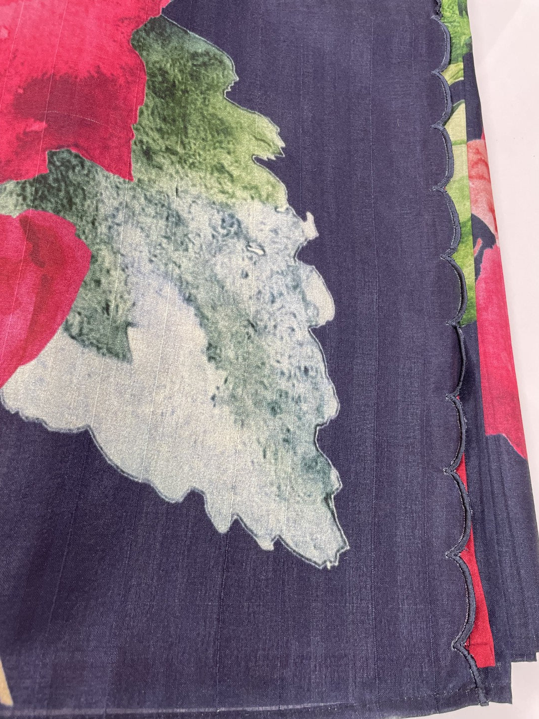 Black 02 Floral Printed Semi Tussar Saree