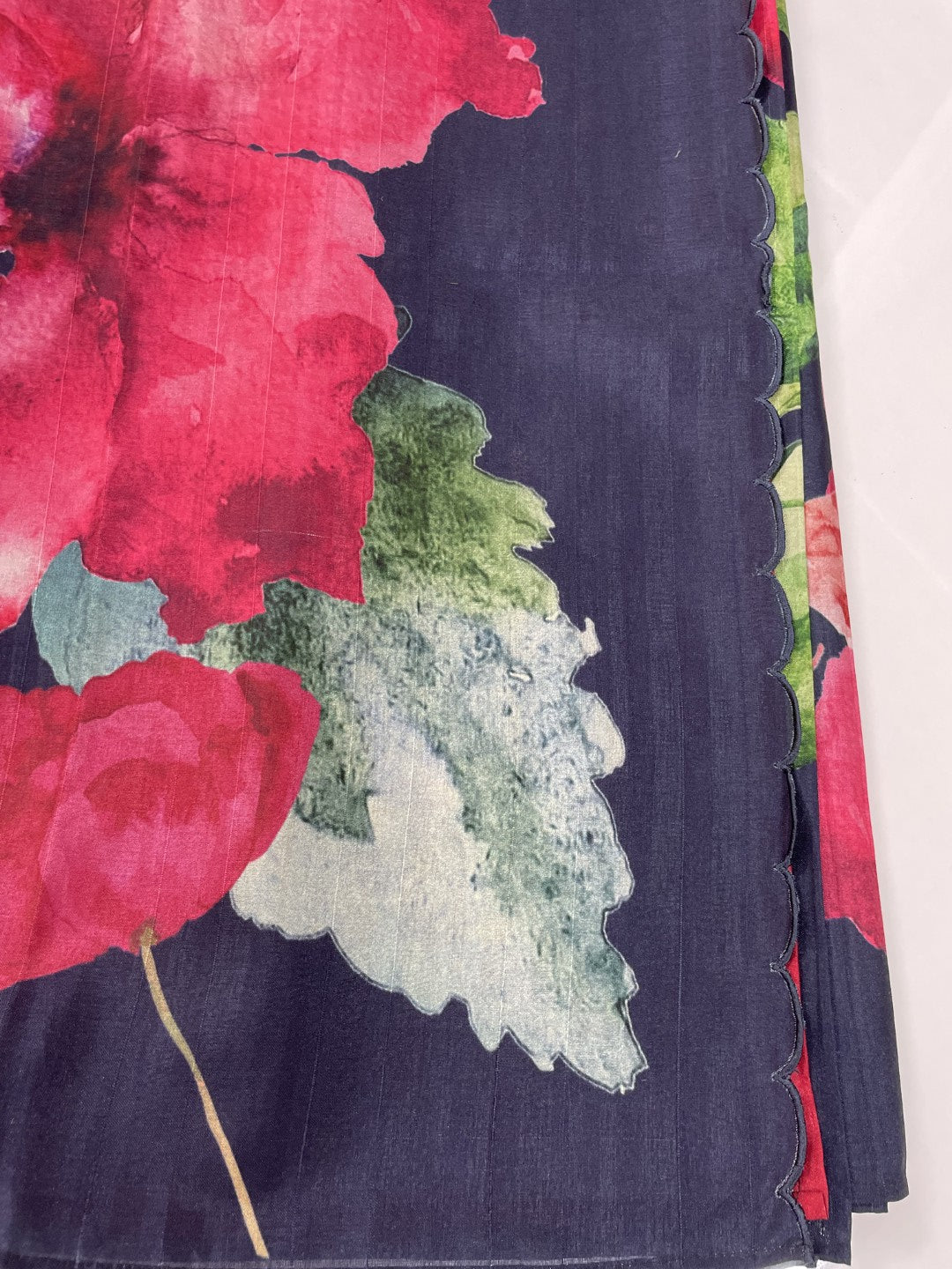 Black 02 Floral Printed Semi Tussar Saree