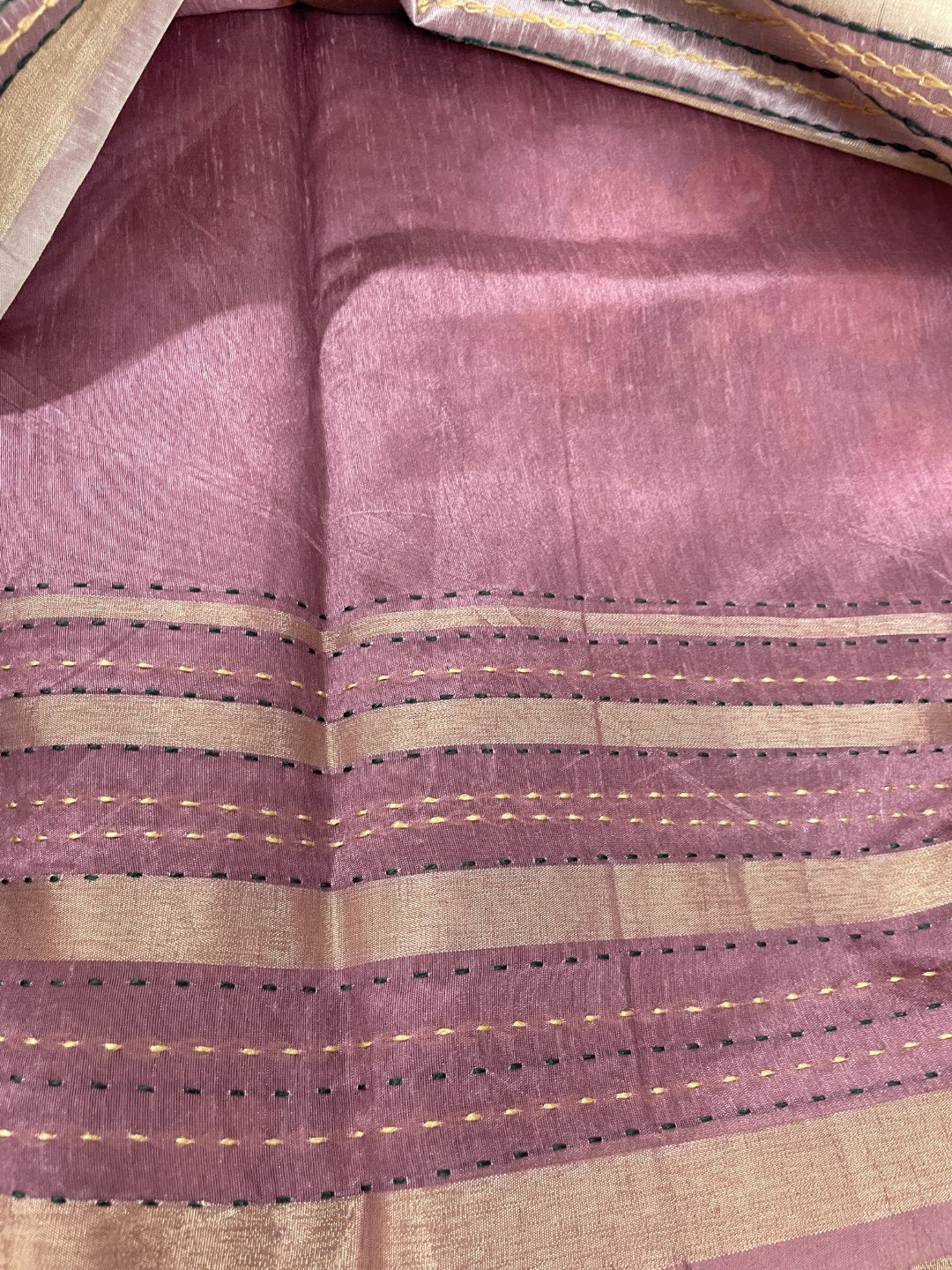 Onion Shade Floral Printed Semi Tussar Saree