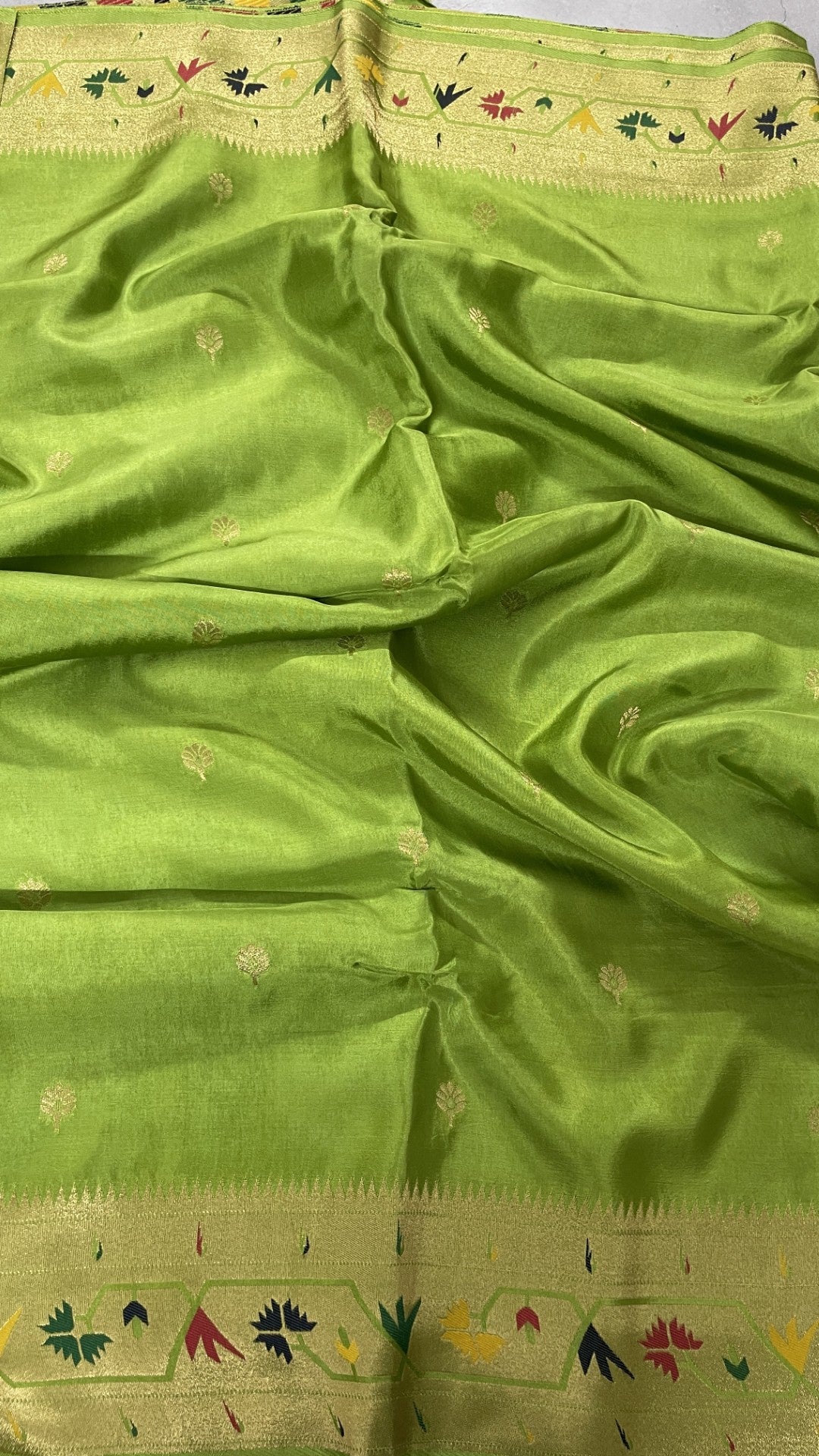 Green Paithani Viscose Crepe Silk Saree