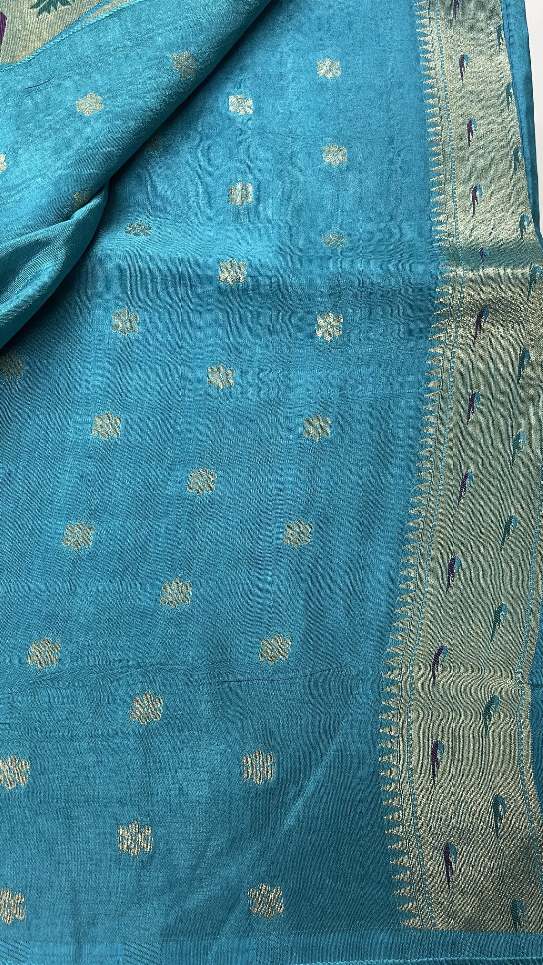 Blue Paithani Viscose Crepe Silk Saree